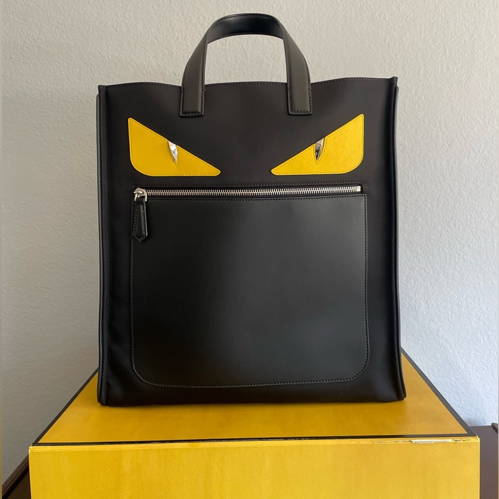 Fendi Monster Creature Tote Bag in Black